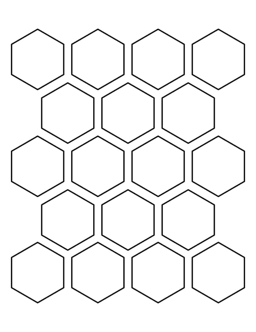 2 Inch Hexagon Tracing Shape Pdf Free Vectors